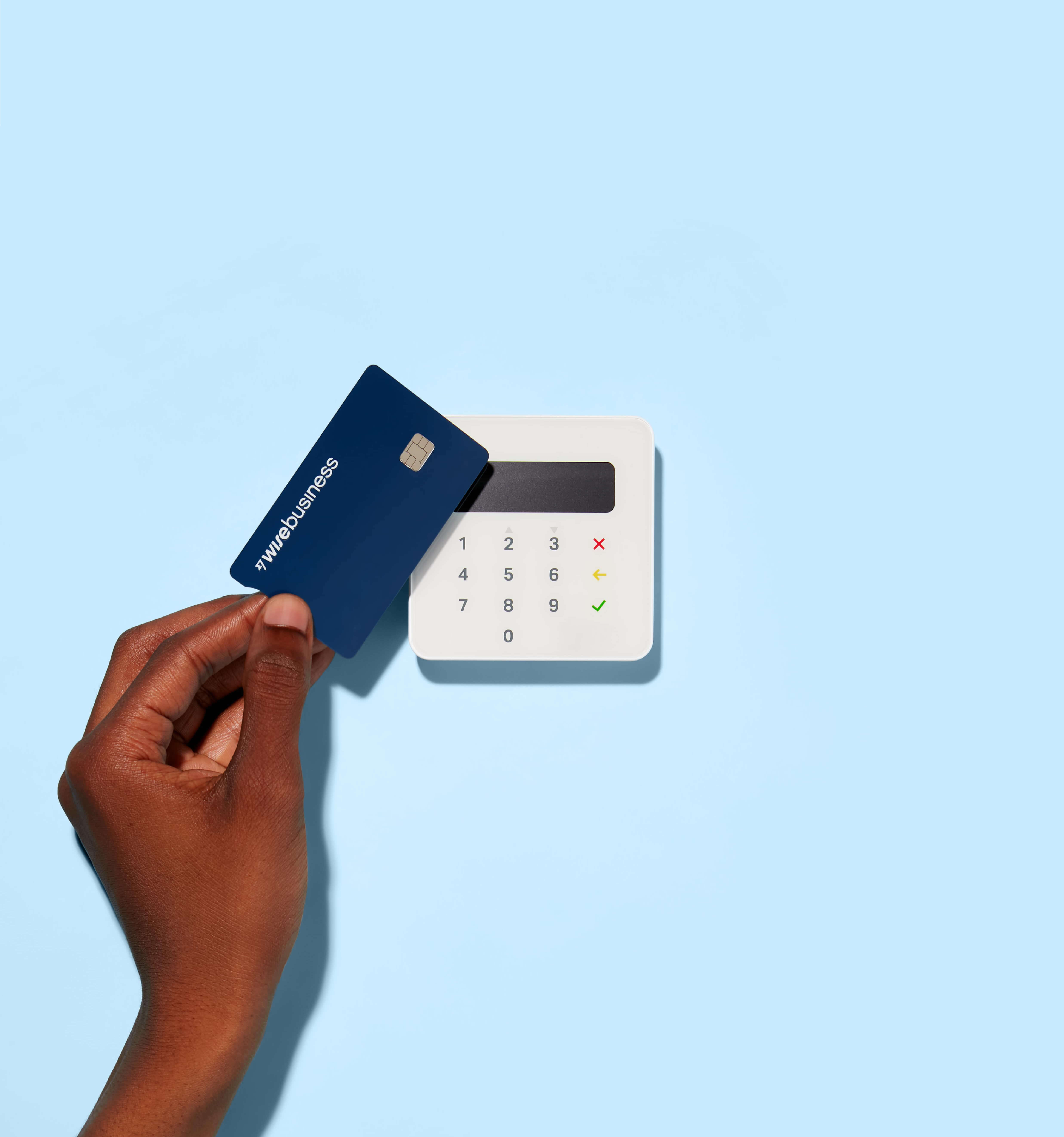 An input form and bank card